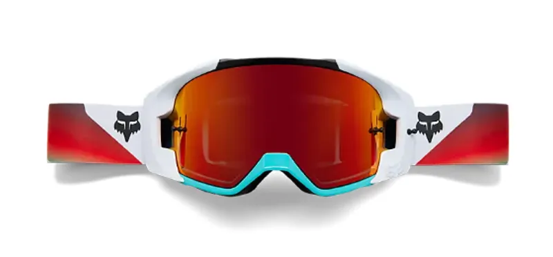 Fox Racing Vue Syz Spark Mirrored Lens Goggles in Black/White